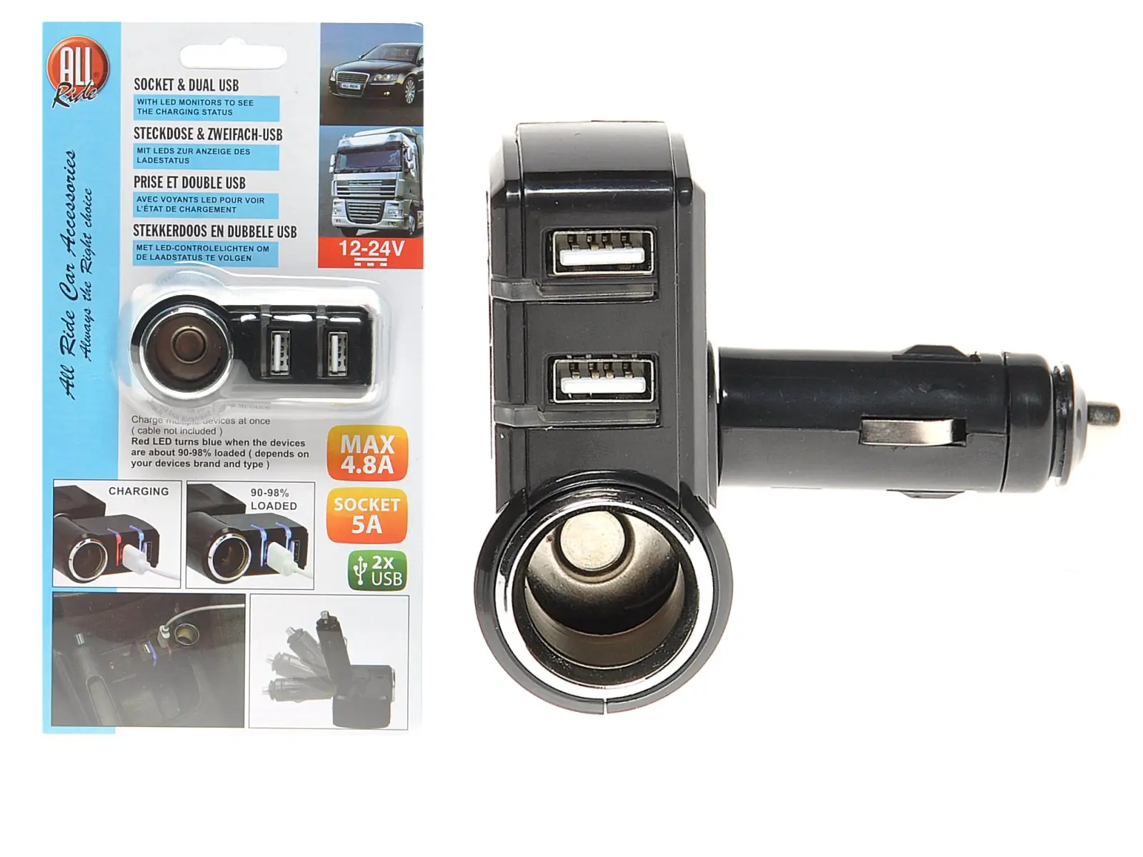 ALL Ride Steckdose mit 2er USB Anschluss