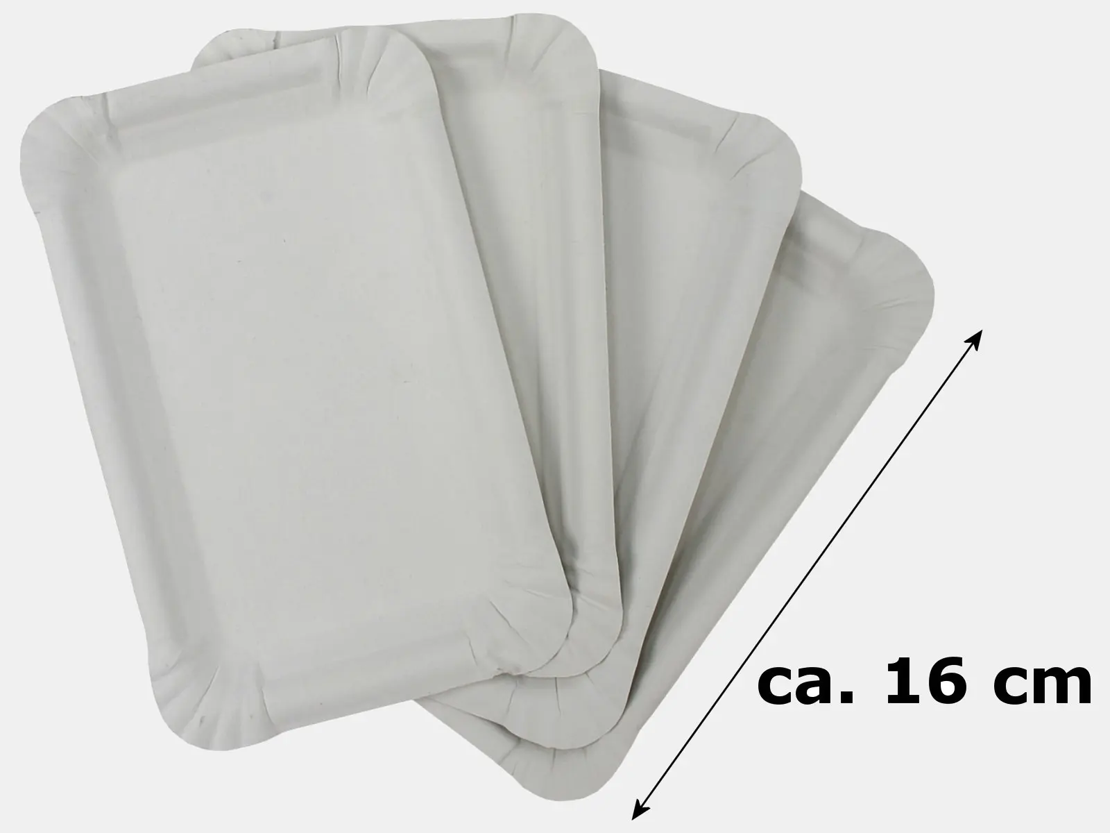Pappteller eckig, 250erPack , 10x16cm