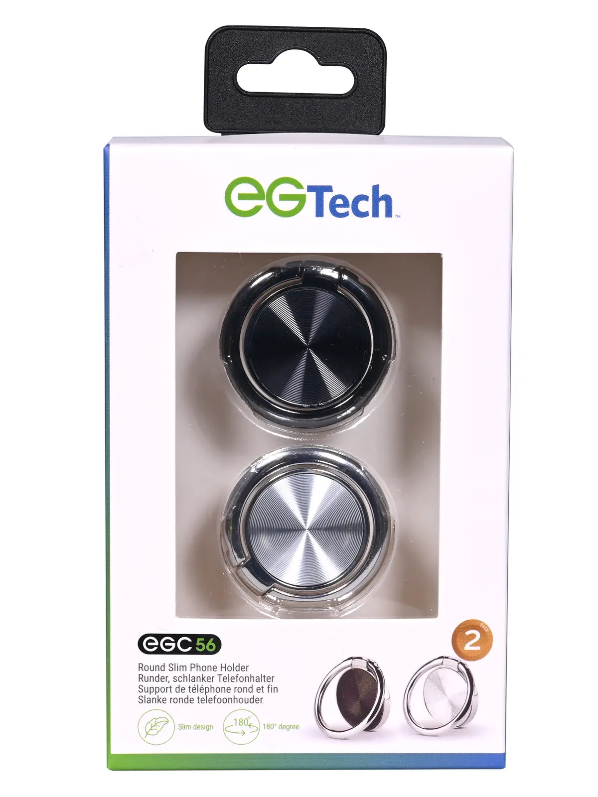Round Slim Phone Holder - 2 Pack EGC56