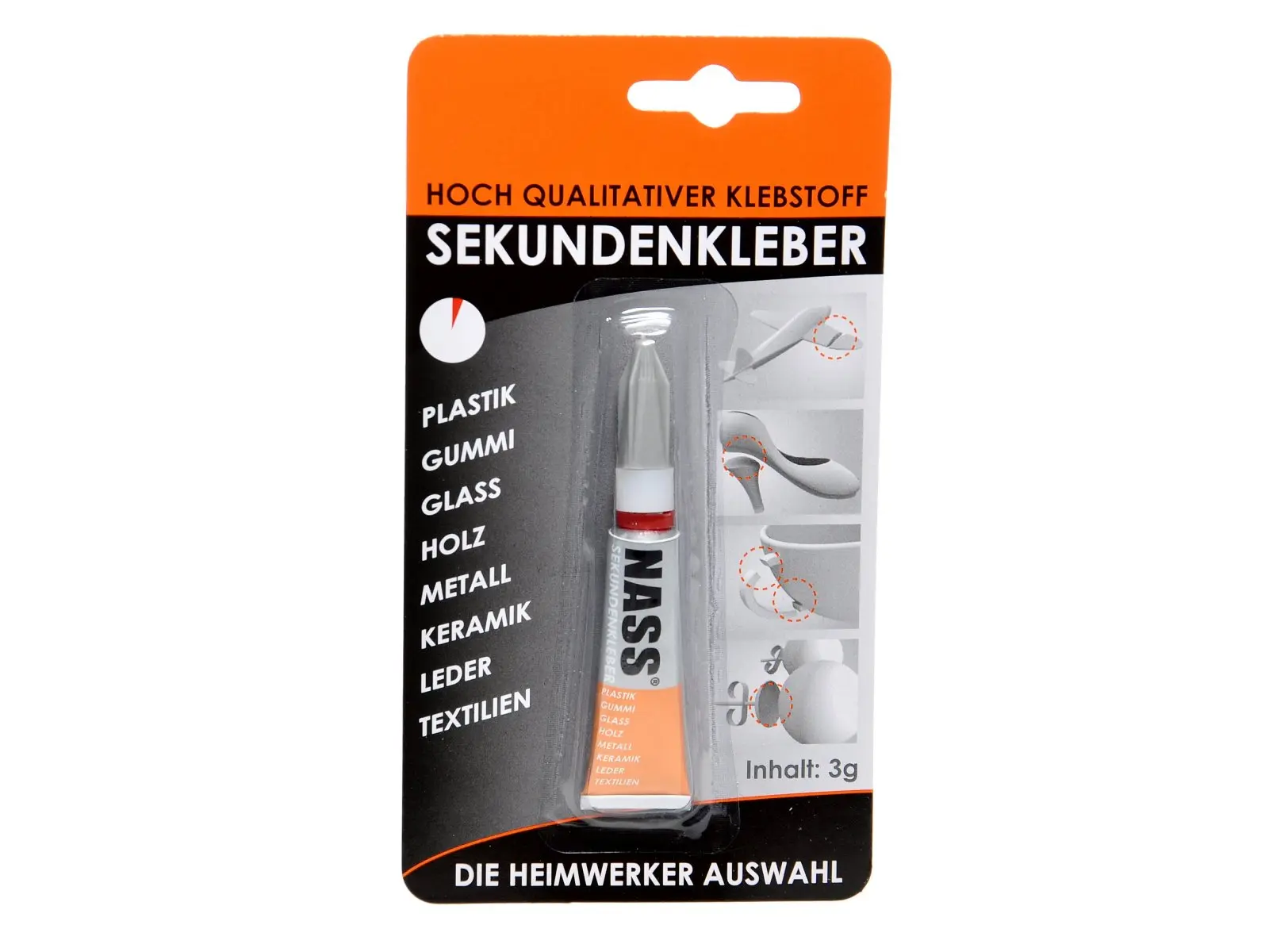 Sekundenkleber Glue 3g Blister
