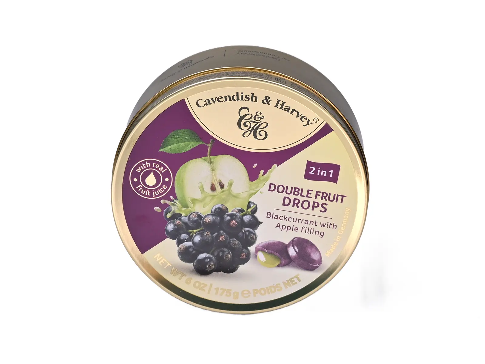 C & H Duo Fruit Currant Apple Drops 175g    VE9