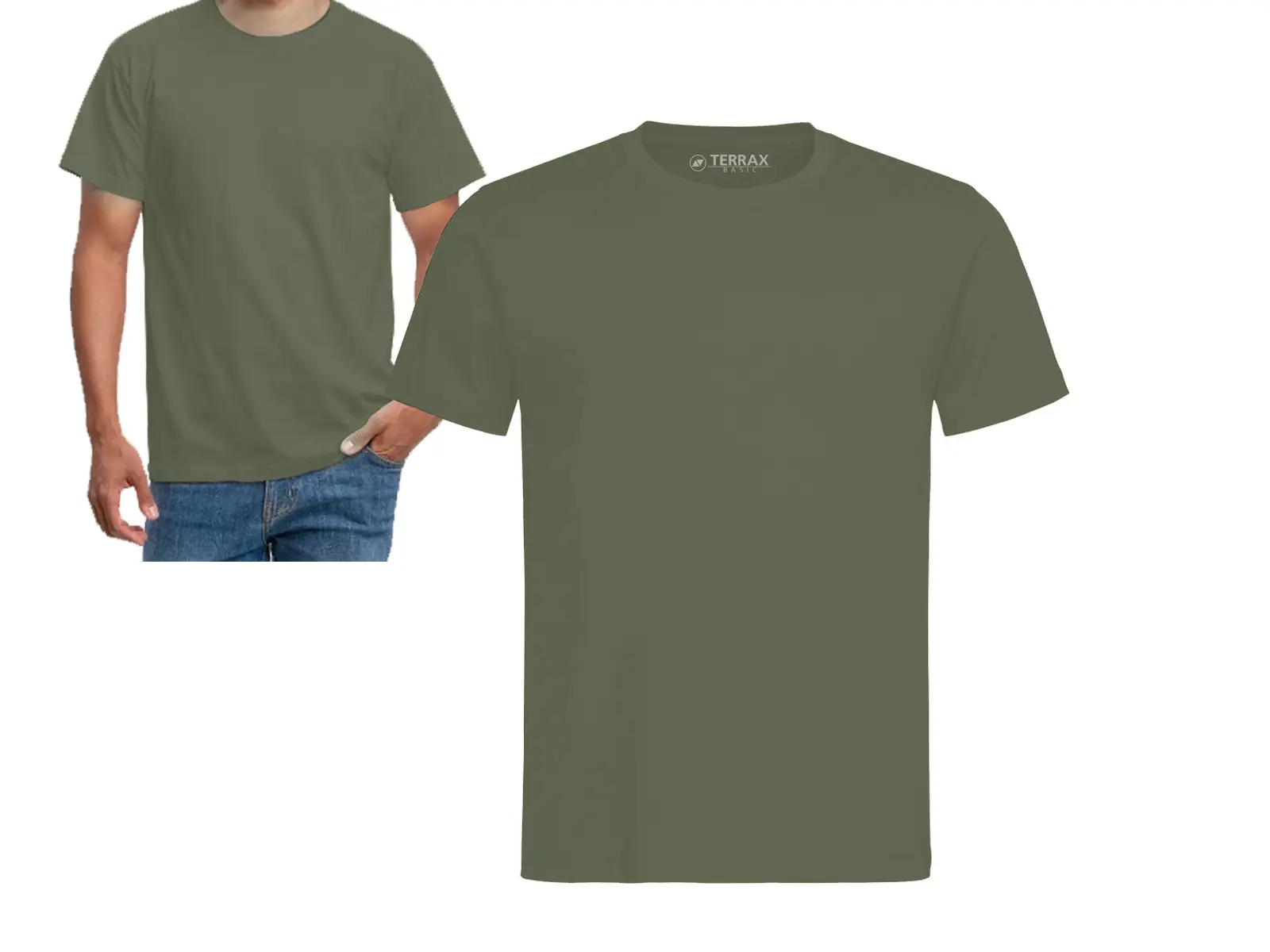 Herren T-Shirt oliv Gr. XL
