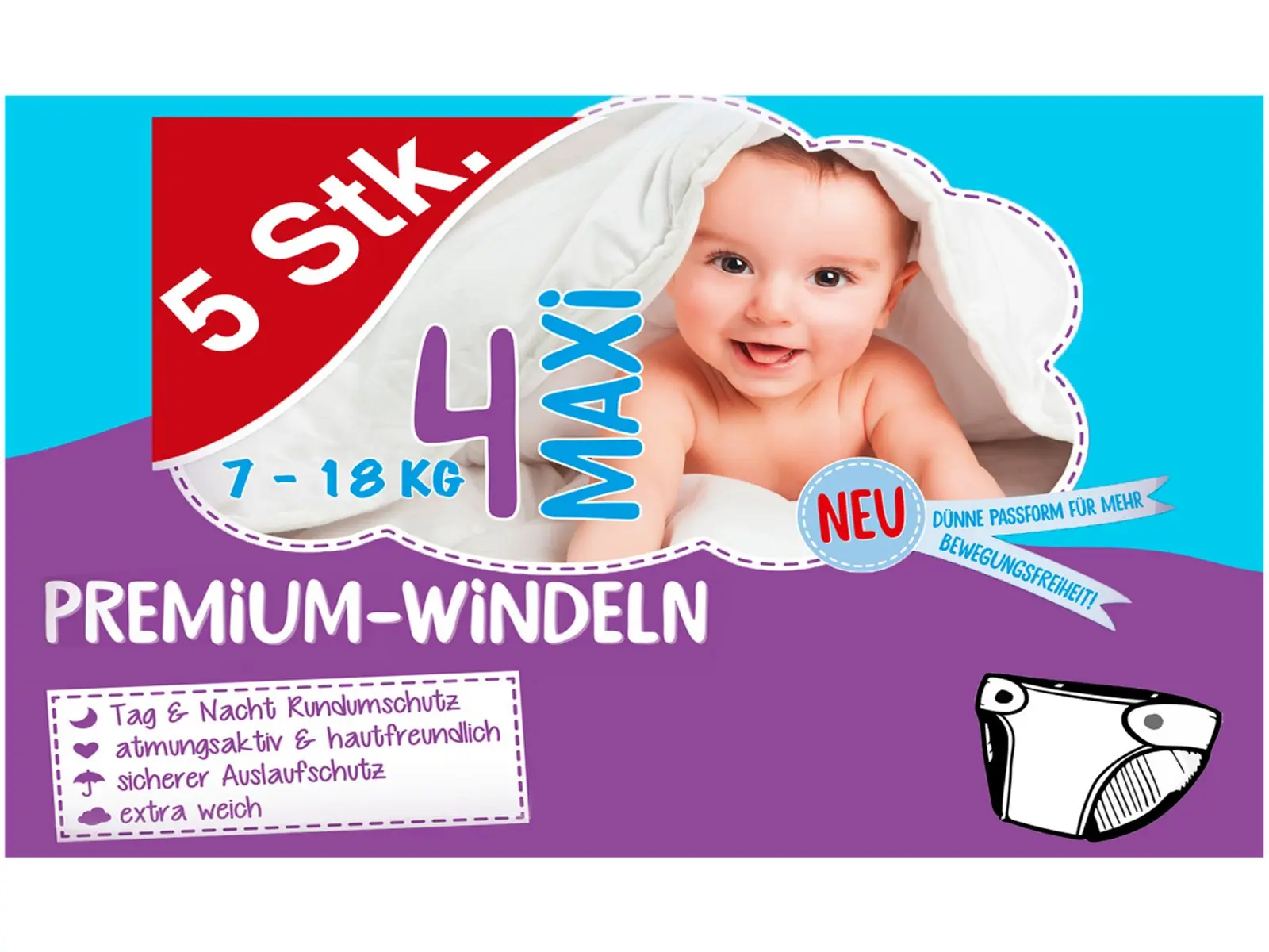 BabyCharm  Windeln 7-18KG 5erPack