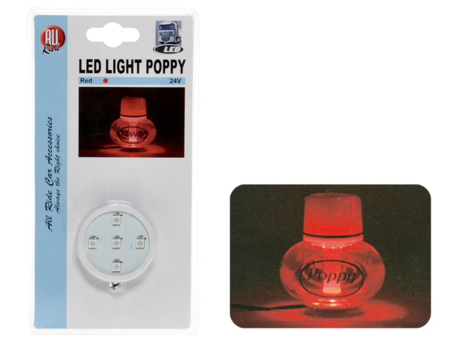 Deko LED für Poppy Lufterfrischer, 5LED, rot, 24V