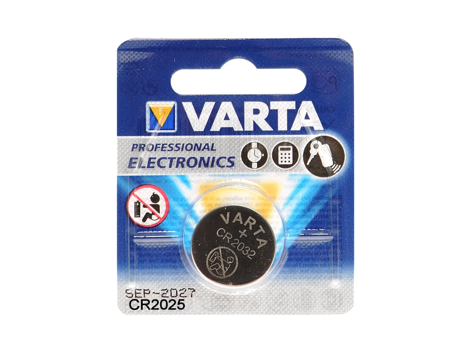 VARTA Knopfzellen-Batt. Lithium CR 2025    VE10