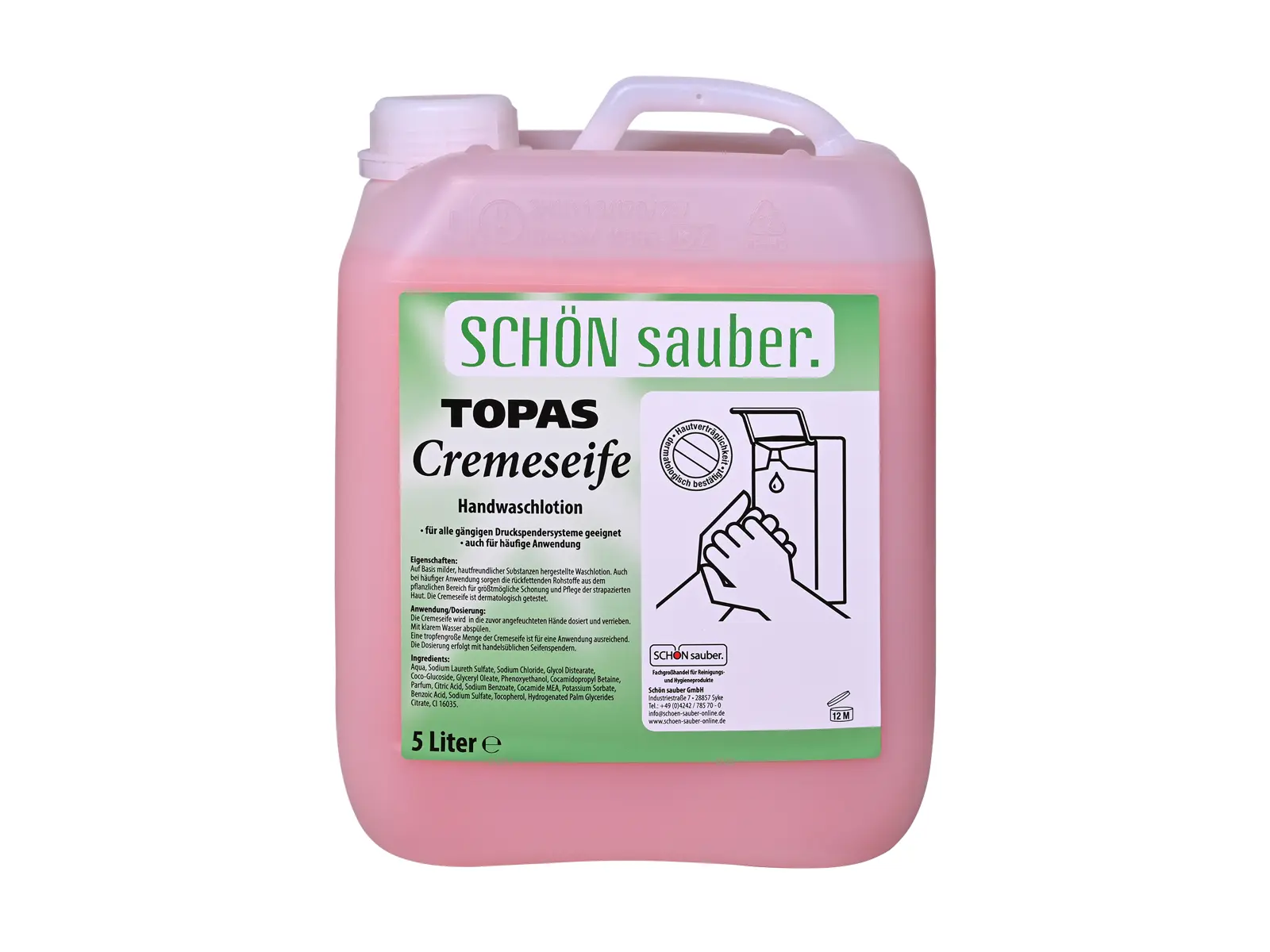 Cremeseife dermatologisch getestet, 5 L