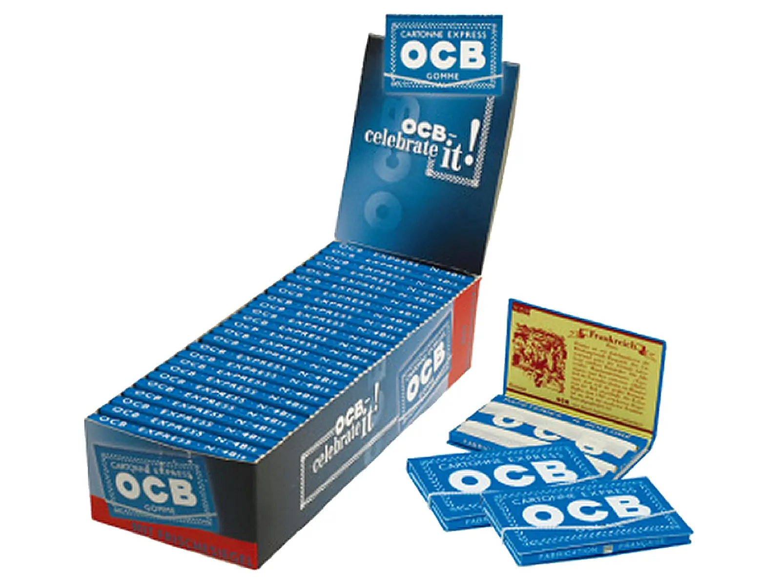 OCB Blau Gummizug, 25 Hefte x 100 Blatt