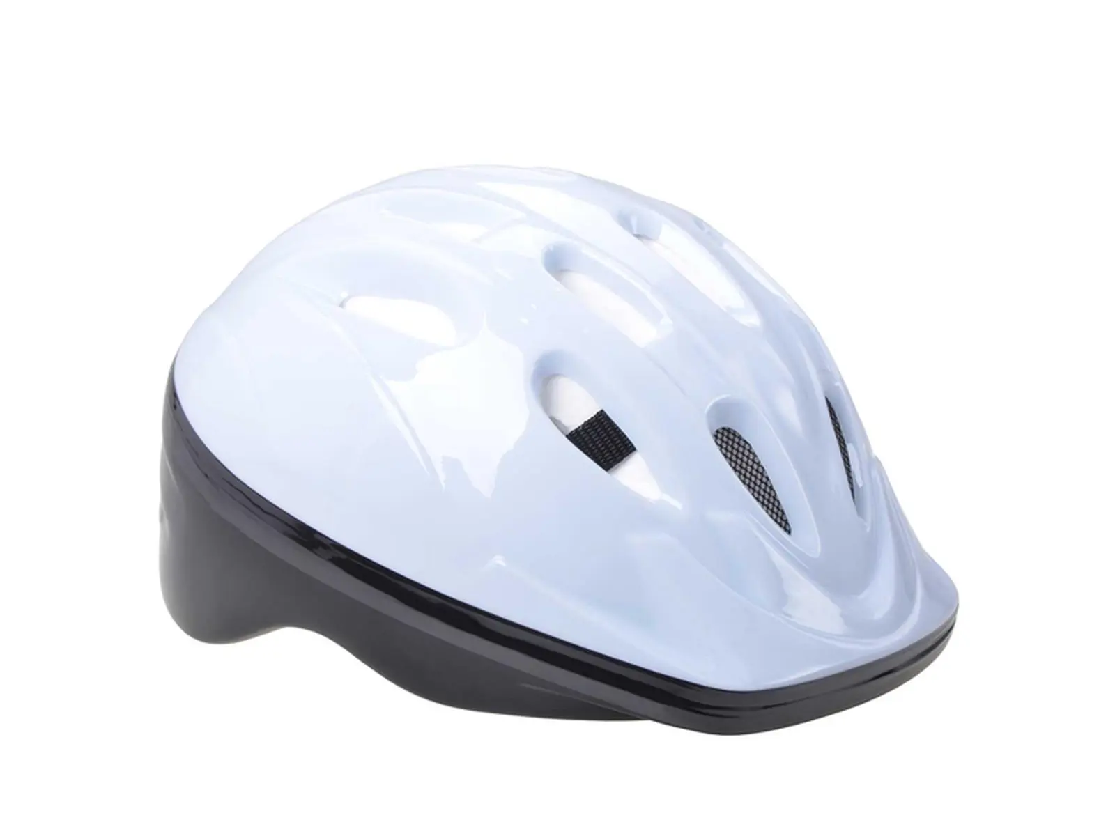 Fahrradhelm Kinder, lichtgrau glänzend, U 52-56cm